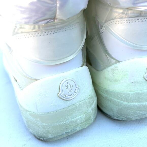 Moncler Designer Insolux Down Iridescent Snow Boots White Puffy 37.5 Size 6.5 - Picture 12 of 12